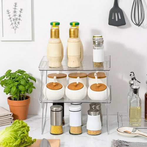 Ins Style Foldable Acrylic Storage Rack Stackable Multi Layer Cup Tray